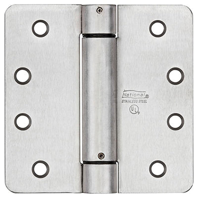 National Hardware Spring Hinge, Satin Nickel Plated, 3-1/2 L