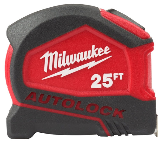 Milwaukee Tape Measure, 25 ft L Blade