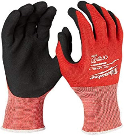 Milwaukee Work Gloves, Unisex, Nitrile, Red