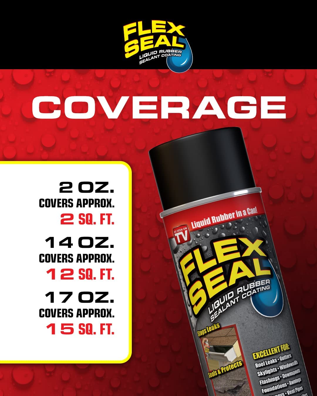 Flex Seal Rubberized Spray Coating, 2 oz