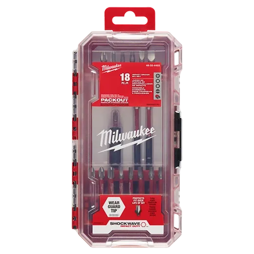 Milwaukee Impact-Duty Driver Bit Set, 18-Piece, Steel