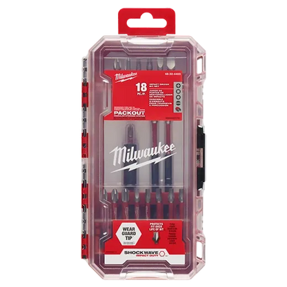 Milwaukee Impact-Duty Driver Bit Set, 18-Piece, Steel