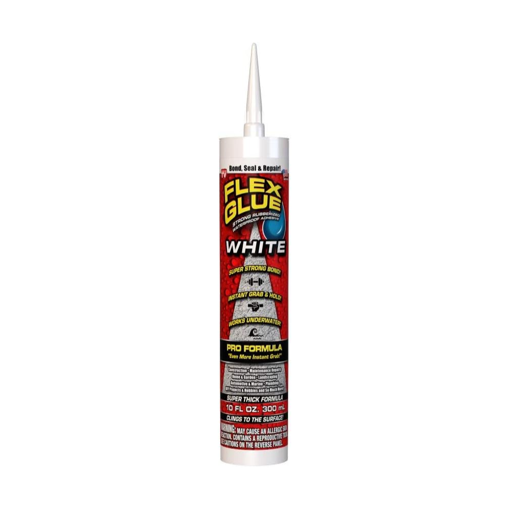 Flex Seal Glue, White, 10 oz Cartridge